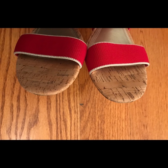 Coach and Four Wedge Sandal, Red - Picture 3 of 5